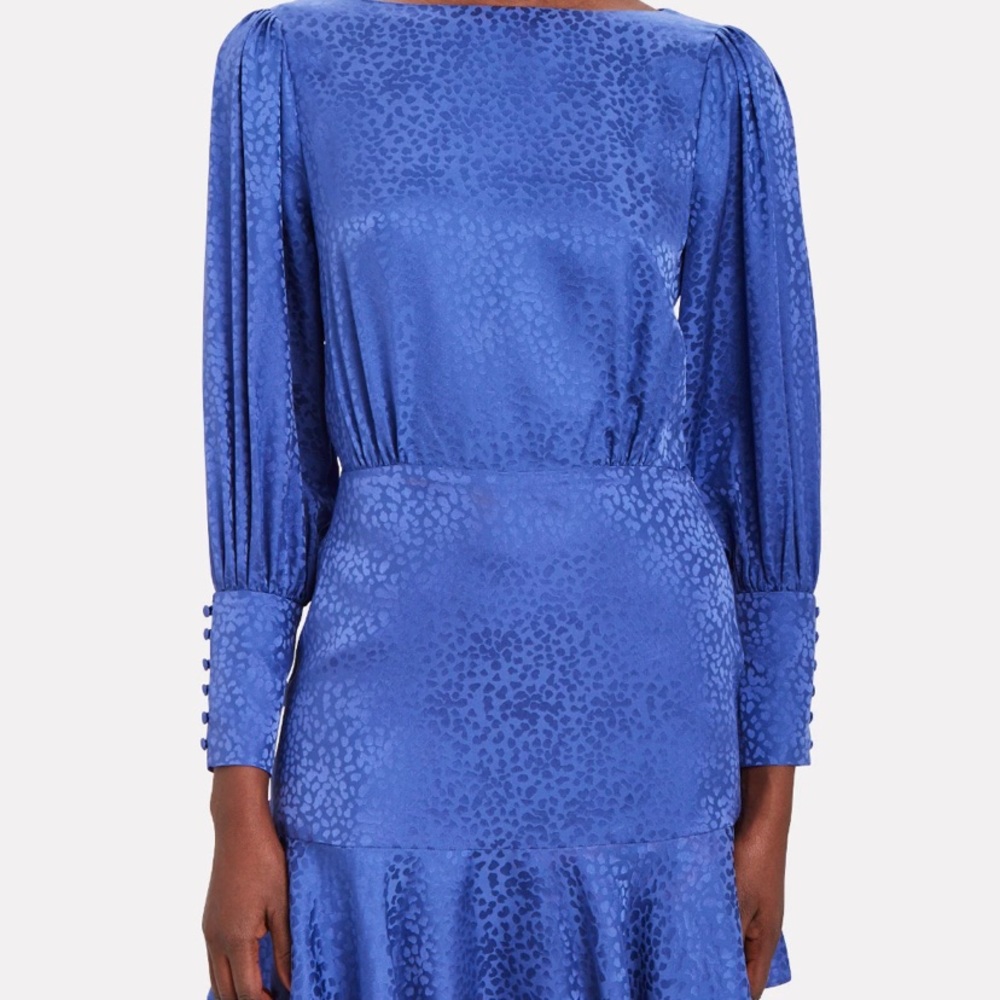 NICOLA CHEETAH JACQUARD SILK DRESS Intermix